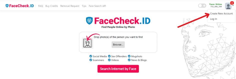 Facecheck ID Registration